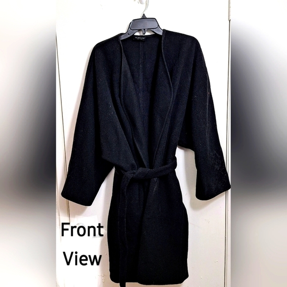Neiman Marcus Yeholee Teng Dolman Sleeve Wool Wrap Coat